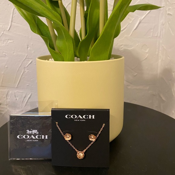 Coach Jewelry - NWT Coach earrings and necklace set